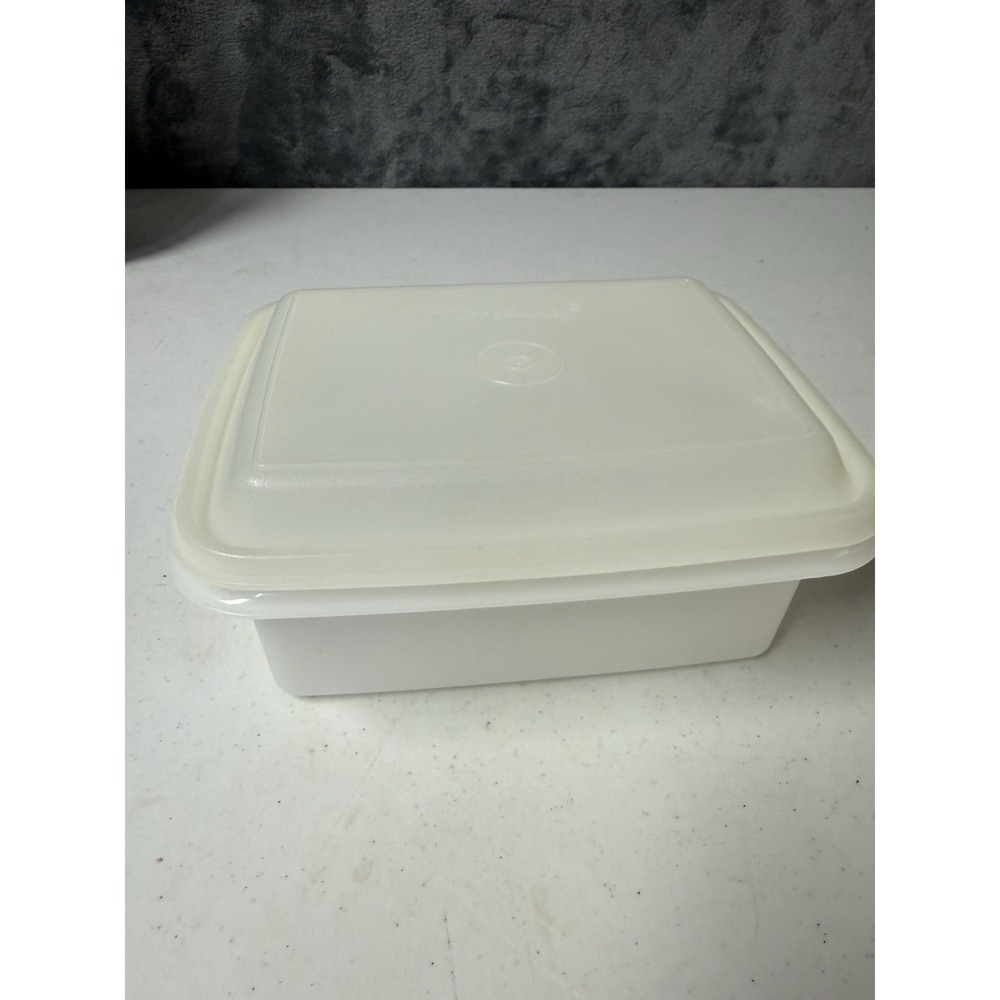 Vintage Tupperware  Freeze N Save Container/Lunchbox Almond 1254